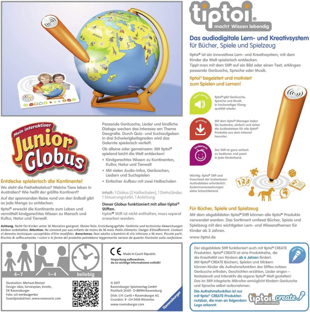 Tiptoi Interactieve Globe