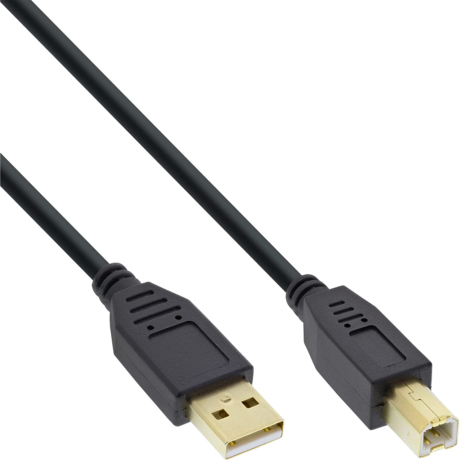 InLine 20801 USB  kabelis, A tipa vīrs uz B tipa vīri, zelta kontakti,  10 M – €