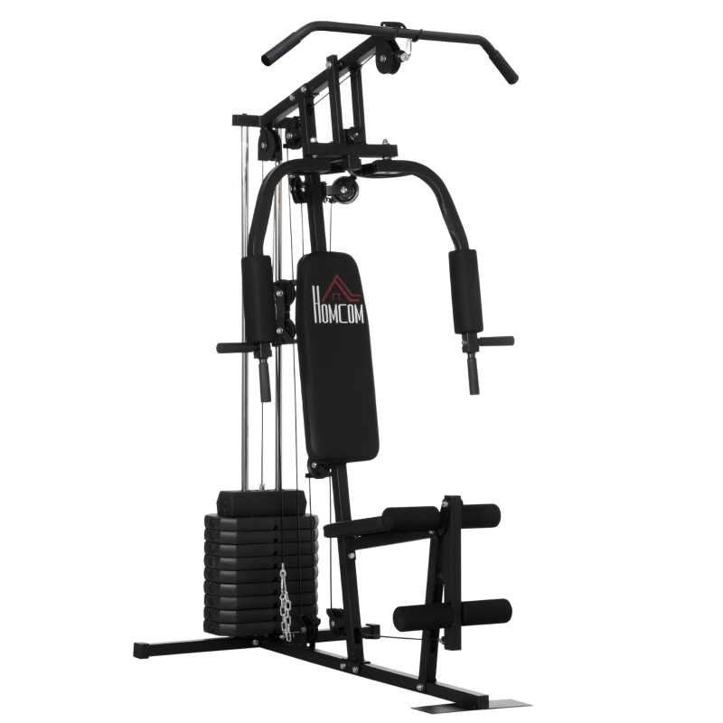 HOMCOM Multifunction Home Gym Machine, with 45kg Weight Stacks -Spēka trenažieris – 10.00€