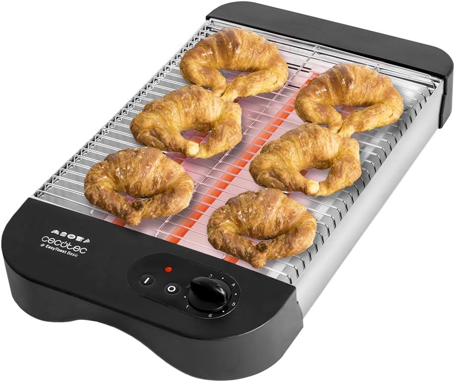 Cecotec 08010 Easytoast Basic Turbo - Tosteris horizontālais, 900 W, 6 līmeņi, 31X35 cm