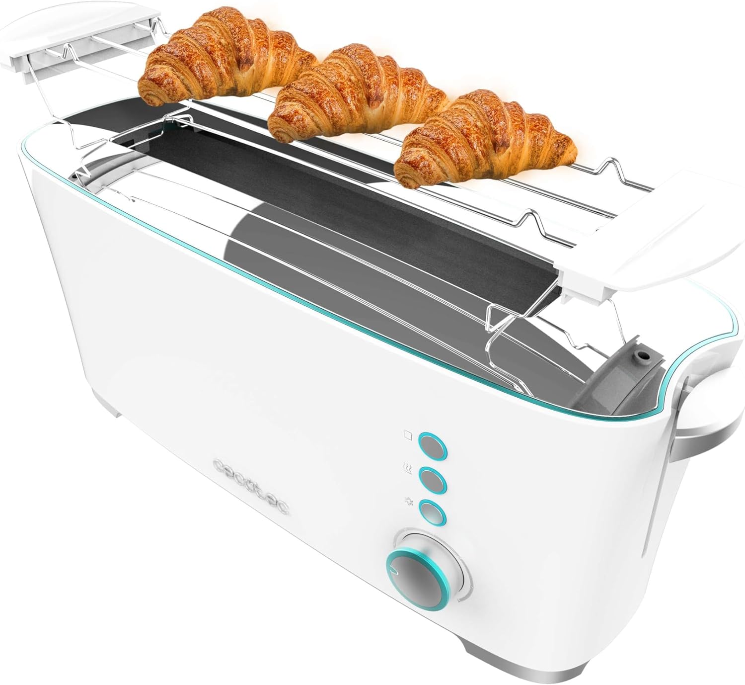 Cecotec 02182 Toast&Taste Extra – tosteris, 1000 W, 7 grauzdēšanas līmeņi, balta