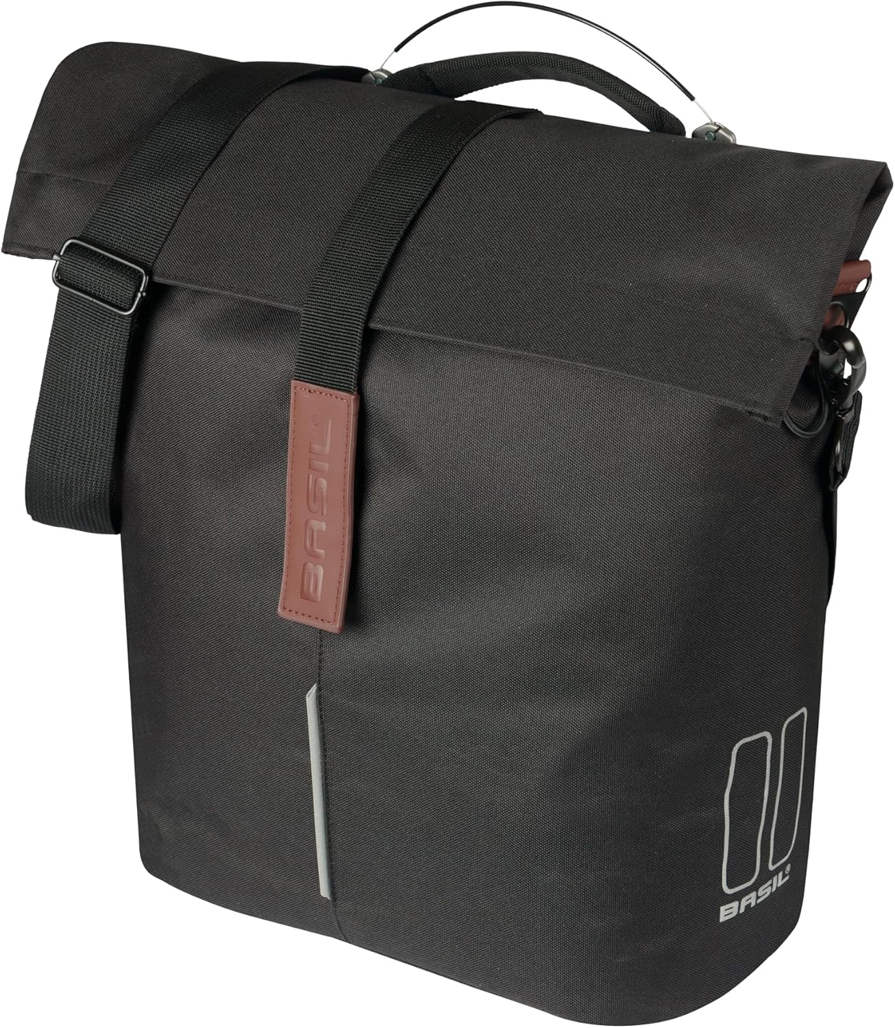 Basil City 18356 Shopper MIK Studs – Velosoma, 14-16L, ūdensnecaurlaidīga, MIK stiprinājuma sistēma, melna