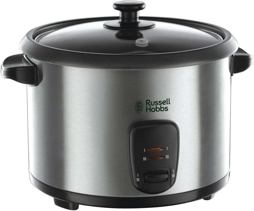 Russell Hobbs CookHome 19750-56 – Tvaicētājs un rīsu pagatavošanas katls, 700 W, 1,8 l ietilpība, stikla vāks, nerūsējošais tērauds