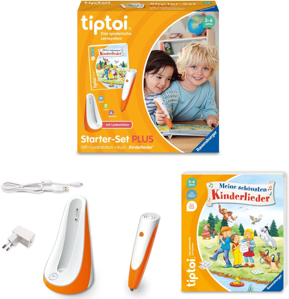 Ravensburger 00159 tiptoi Starter Set Plus – Interaktīvā pildspalva un lādētājs