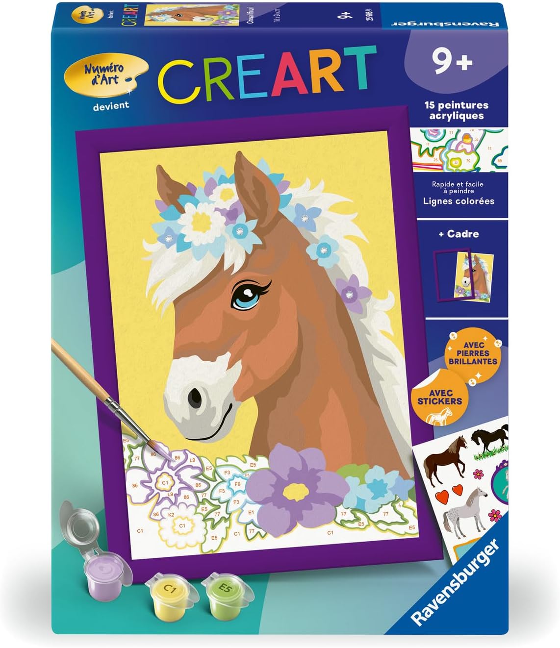 Ravensburger 00025906 CreArt Kids – Izglītojošais krāsošanas komplekts bērniem, 18x24 cm, no 7 gadu vecuma