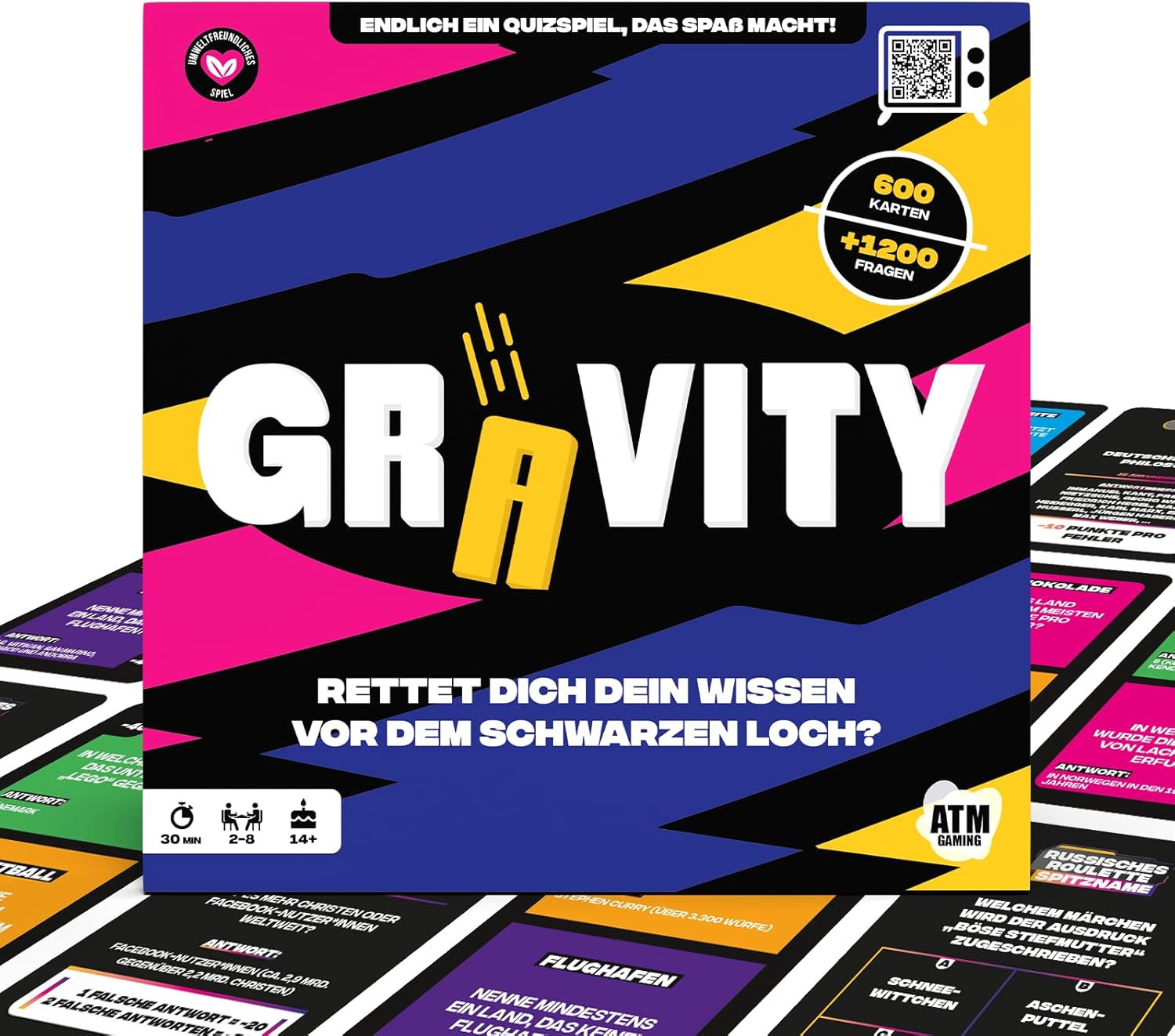 Gravity 2024 – Stratēģijas un zināšanu viktorīnas galda spēle, 2 līdz 8 spēlētājiem, vācu valodā