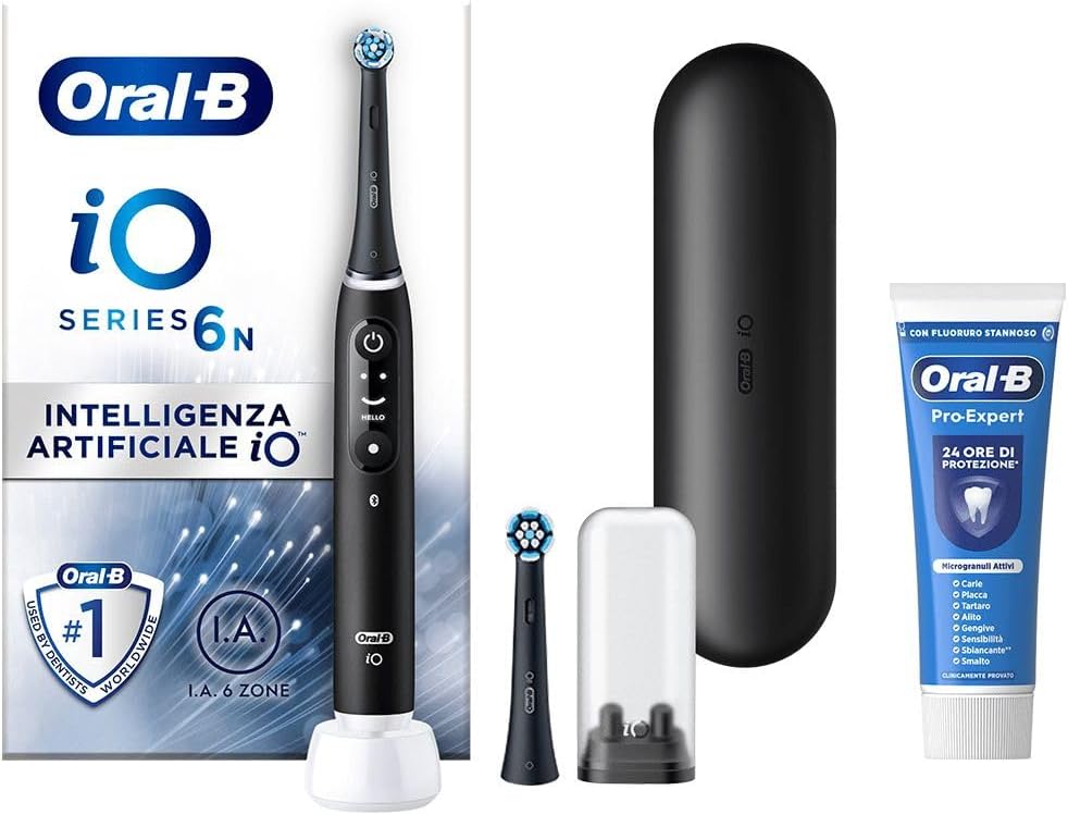 Oral-B iO 6N – Elektriskā uzlādējamā zobu birste, melna