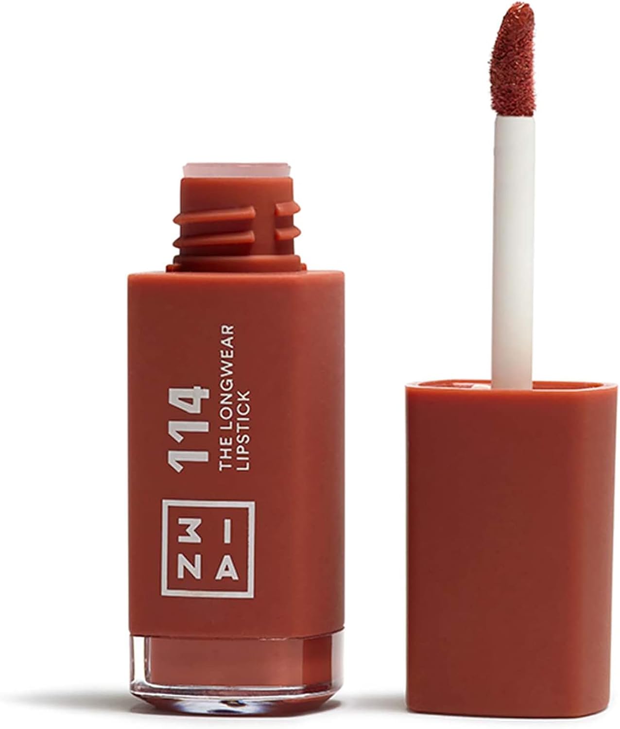 3INA MAKEUP The Longwear Lipstick – Barojoša ilgnoturīga vegāniska lūpu krāsa ar gaiši brūnu pigmentu, matēta apdare, 30 g