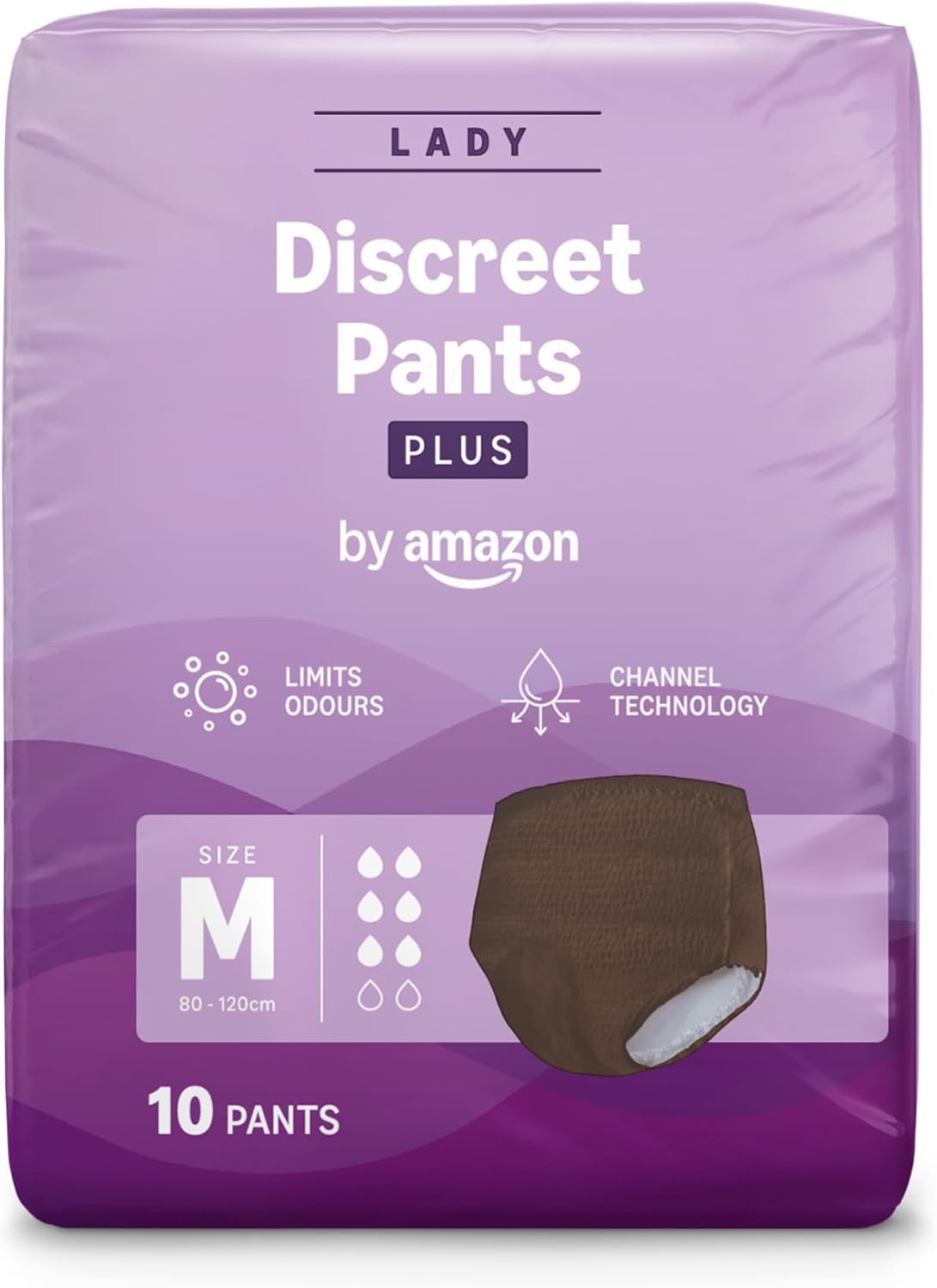 Amazon Lady Pants Plus – Sieviešu autiņbikses, M izmēra, 10 gab.