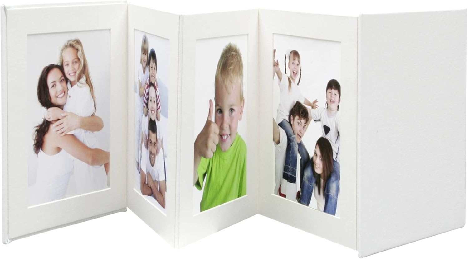Leporello – Dekoratīvs foto rāmju komplekts, 8 attēliem, balts, 10 x 15 cm