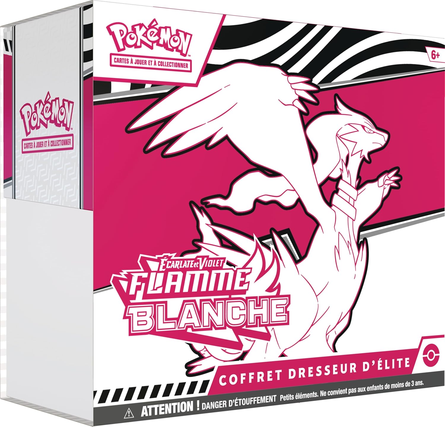 Pokmon Reshiram White Flame Violet un Oblate Dlite Dresser - Spēļu karšu komplekts, 1 Boras Promo karte, 9 paplašinājuma komplekti, premium spēles piederumi, ilustrēta kaste