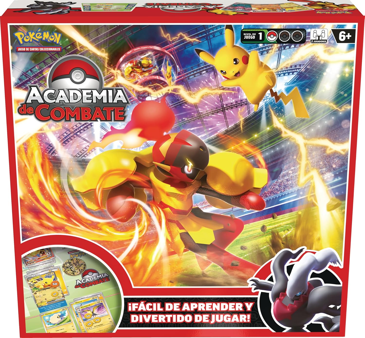 Pokémon Battle Academy – Tirdzniecības kāršu spēle, Pikachu ex, Armarouge ex, Darkrai ex, 3 klāji, ģimenes izklaide