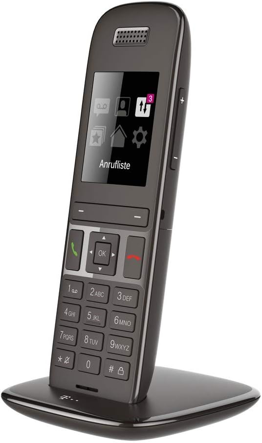 Speedphone 51 – Bezvadu telefons ar bāzes staciju, lielām pogām, zils LCD displejs, melns