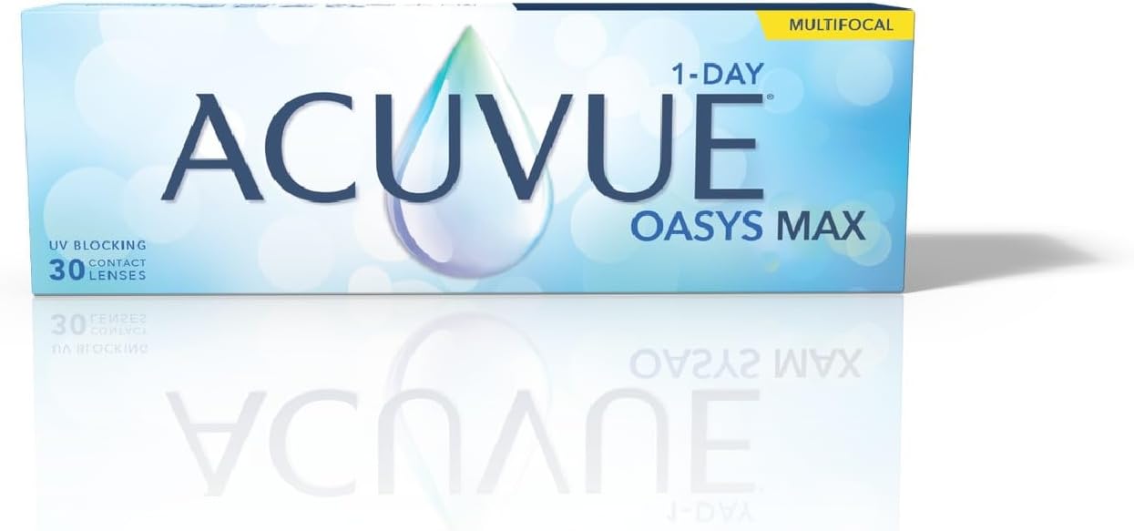 ACUVUE OASYS MAX 1-Day – Diennakts multifokālās kontaktlēcas, skaidra redze visos attālumos, 30 lēcas, dioptrijas -6,00