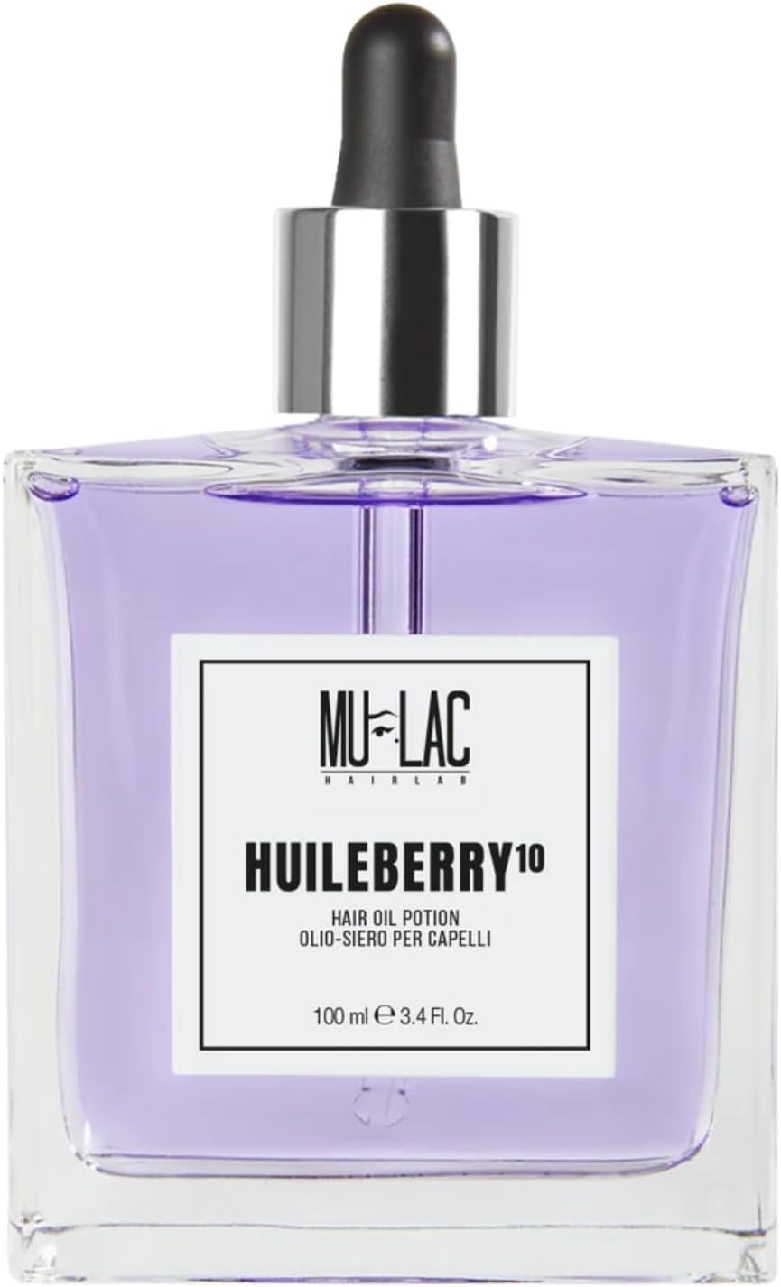 Mulac Huileberry – Mitrinoša un barojoša seruma eļļa matiem, 10 dabīgo eļļu maisījums, 100 ml, matus attīroša