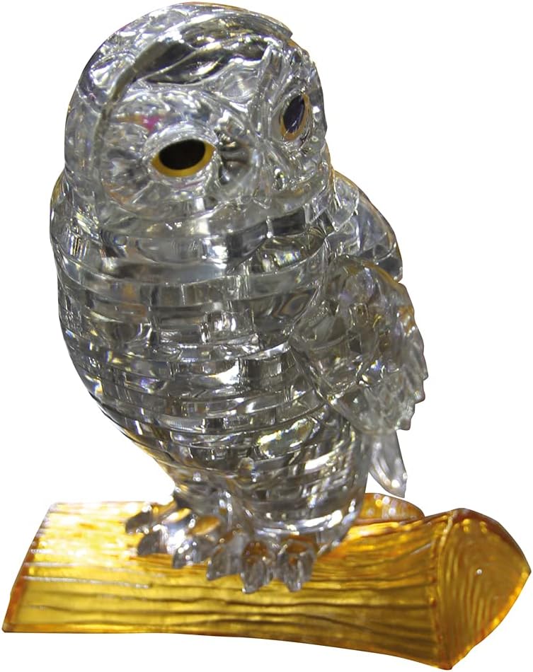 HCM Kinzel Crystal Puzzle – 3D pūce, 42 gabaliņi, caurspīdīgs dizains, bērniem un pieaugušajiem, pelēka