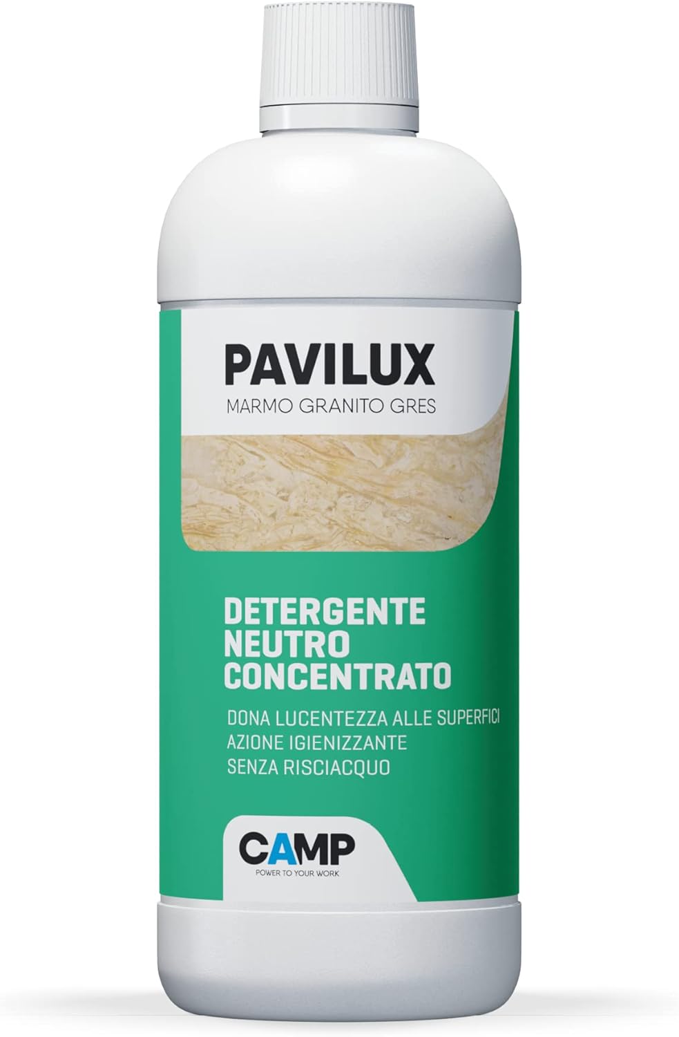 CAMP Pavilux 2023750 – Marmora, granīta un keramikas grīdu tīrīšanas līdzeklis, sanitizējošs, neputuļojošs, 750 ml