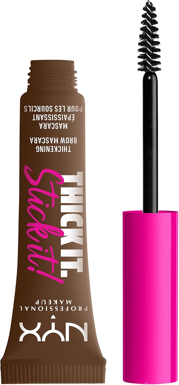 NYX Professional Makeup Thick It. Stick It! – Uzacu tuša, krāso un sabiezina, 16H noturība, 06 Brunette, tumši brūna