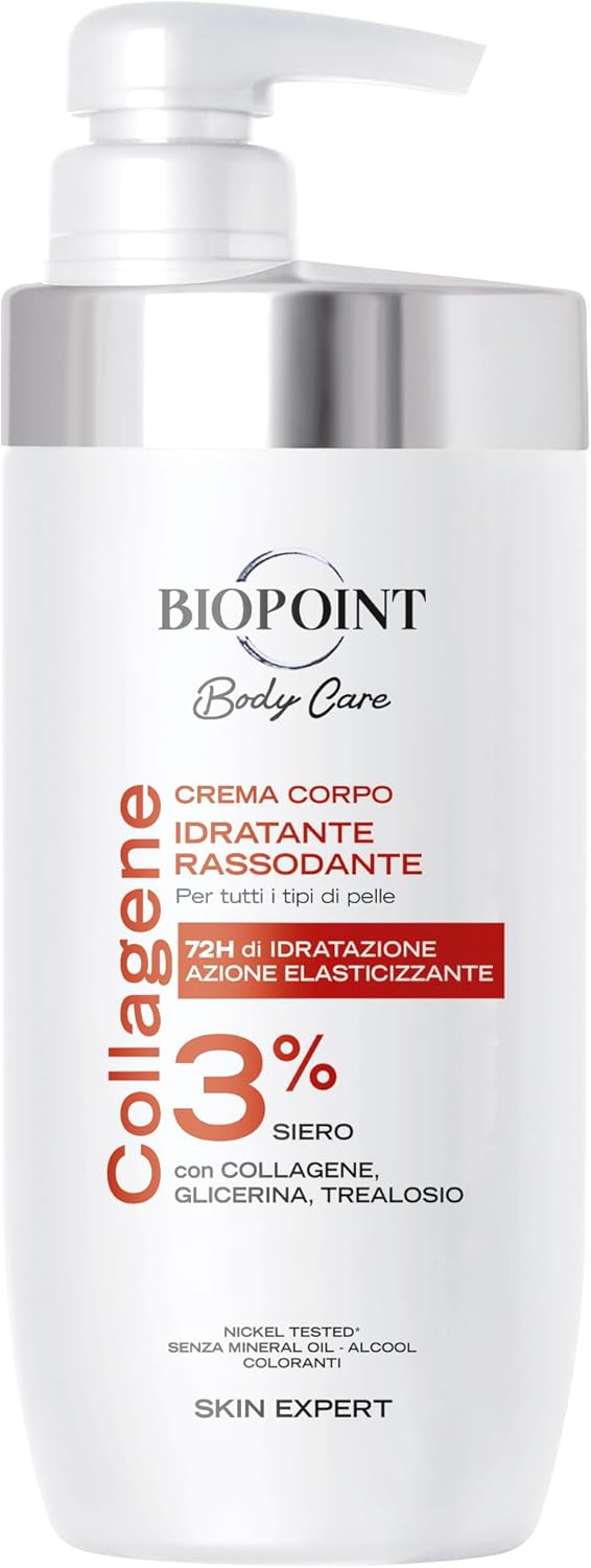 Biopoint – Nostiprinošs mitrinošs ķermeņa krēms, 500 ml, elastīga iedarbība, mirdzums, maigums visiem ādas tipiem