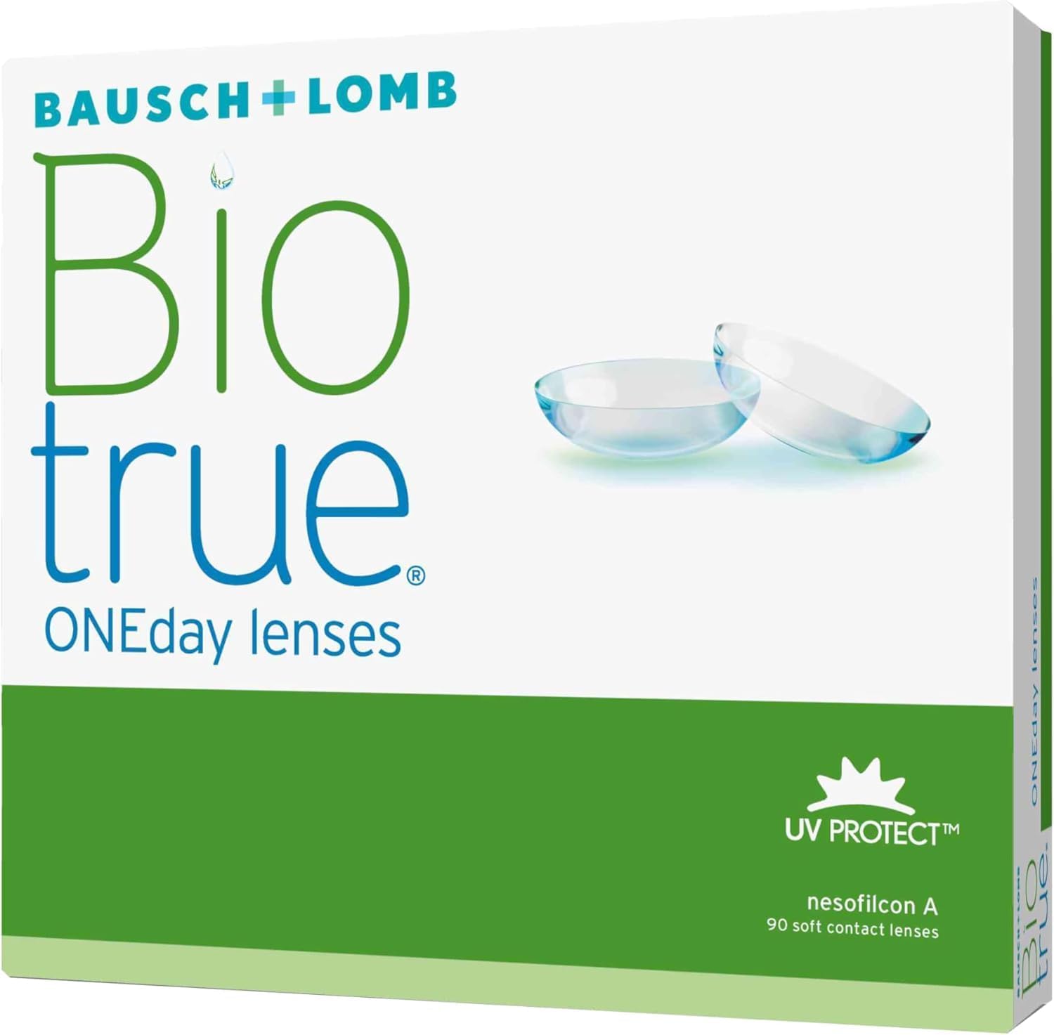Biotrue ONEday – Koriģējošās kontaktlēcas, 3,5 dioptrijas, 8,6 BC, 14,2 DIA, 90 lēcu komplekts