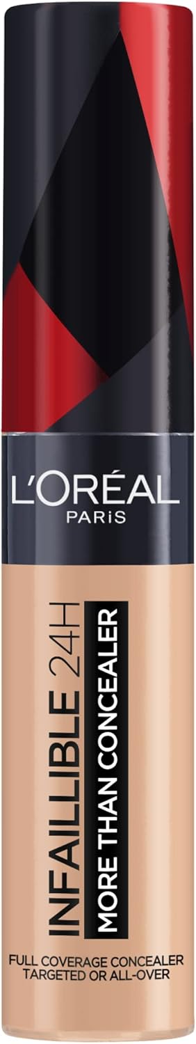 L'Oréal Paris Infaillible 24h More Than Concealer – Šķidrais konsīleris, labi sedzošs, ilgnoturīgs, tonis 326 Vanilla Vanille, 3 gabaliņi