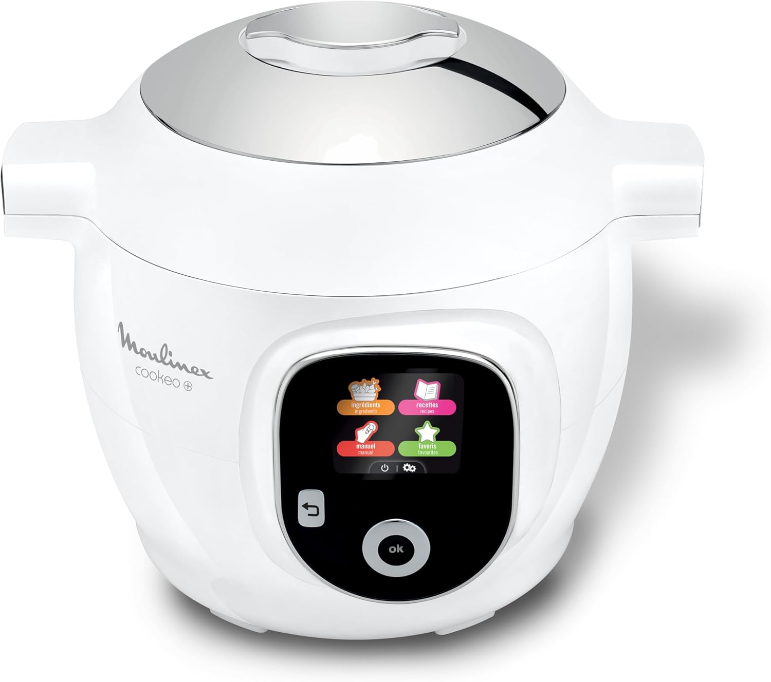 Moulinex CE854110 Cookeo – multivārāmais katls ar augstspiedienu, 1600 W, 80 receptes, intuitīvais ekrāns, balts, 6L