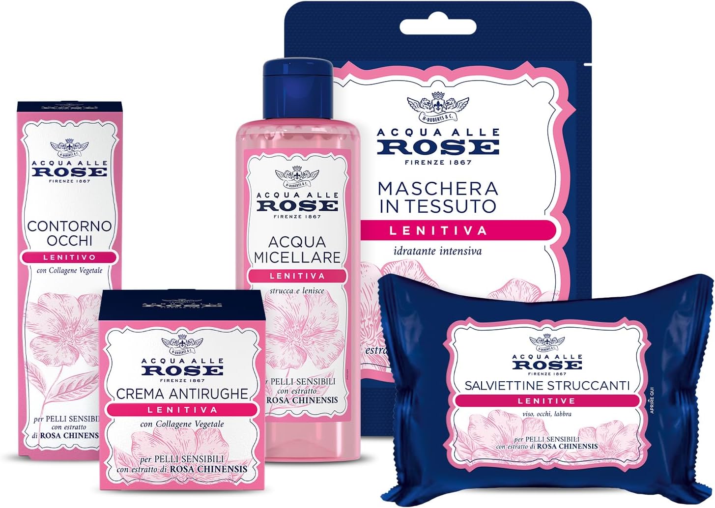 Acqua alle Rose – Nomierinošs sejas kopšanas komplekts jutīgai ādai