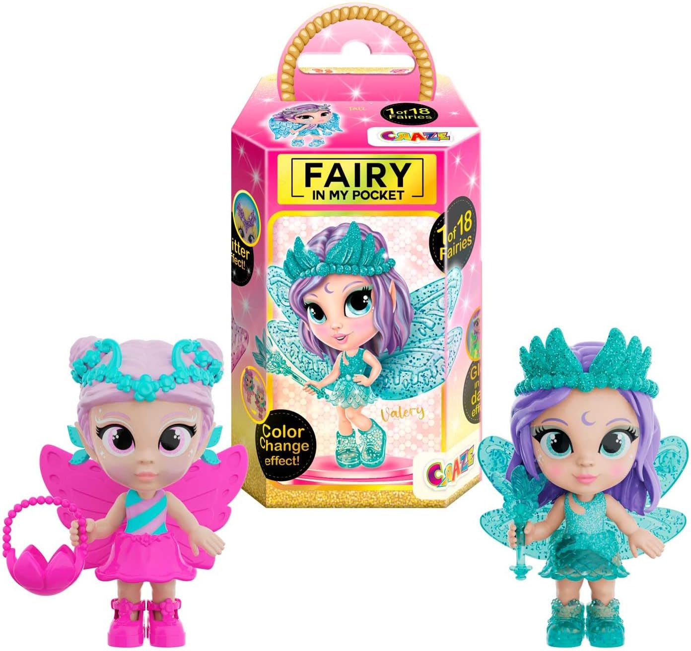 CRAZE Fairy In My Pocket 43981 –  Kolekcionējama feju figūriņa ar spārniem un specefektiem