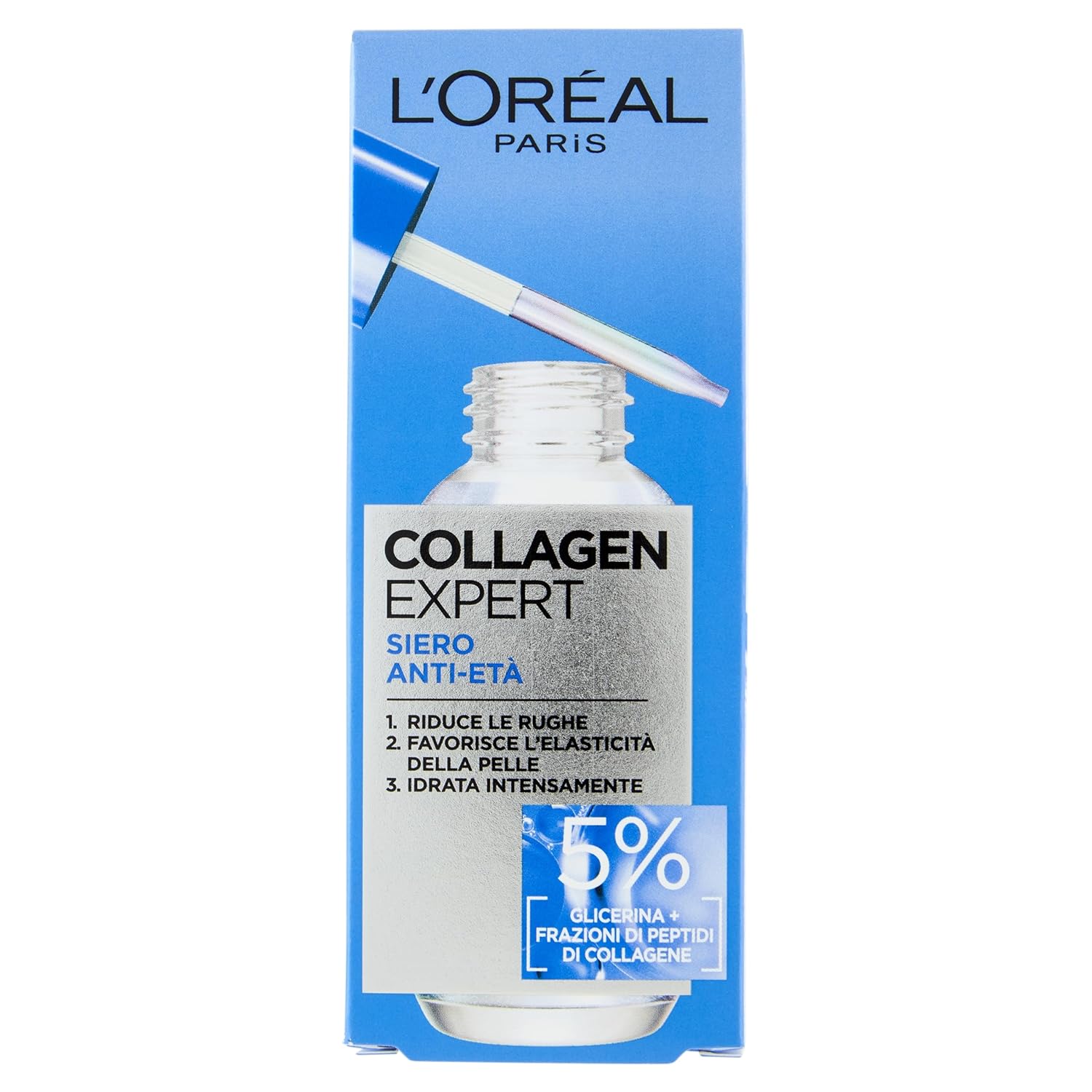 L'Oréal Paris Age Perfect Collagen Expert – Pretnovecošanās sejas serums, Kolagēna atjaunošana, Grumbu izlīdzināšana, Mitrinošs efekts