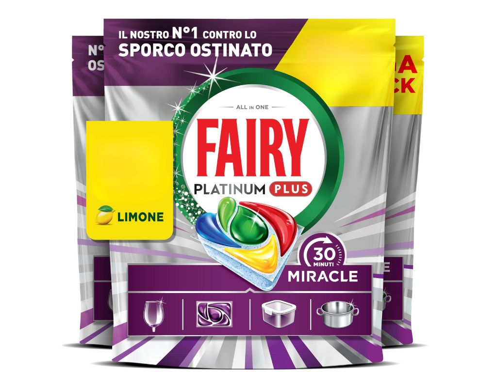 Fairy platinum plus – Ātrdarbīgas trauku mazgāšanas tabletes, 26 kapsulas, citrons, efektīvs pret grūti tīrāmiem netīrumiem, piemērotas īsiem cikliem