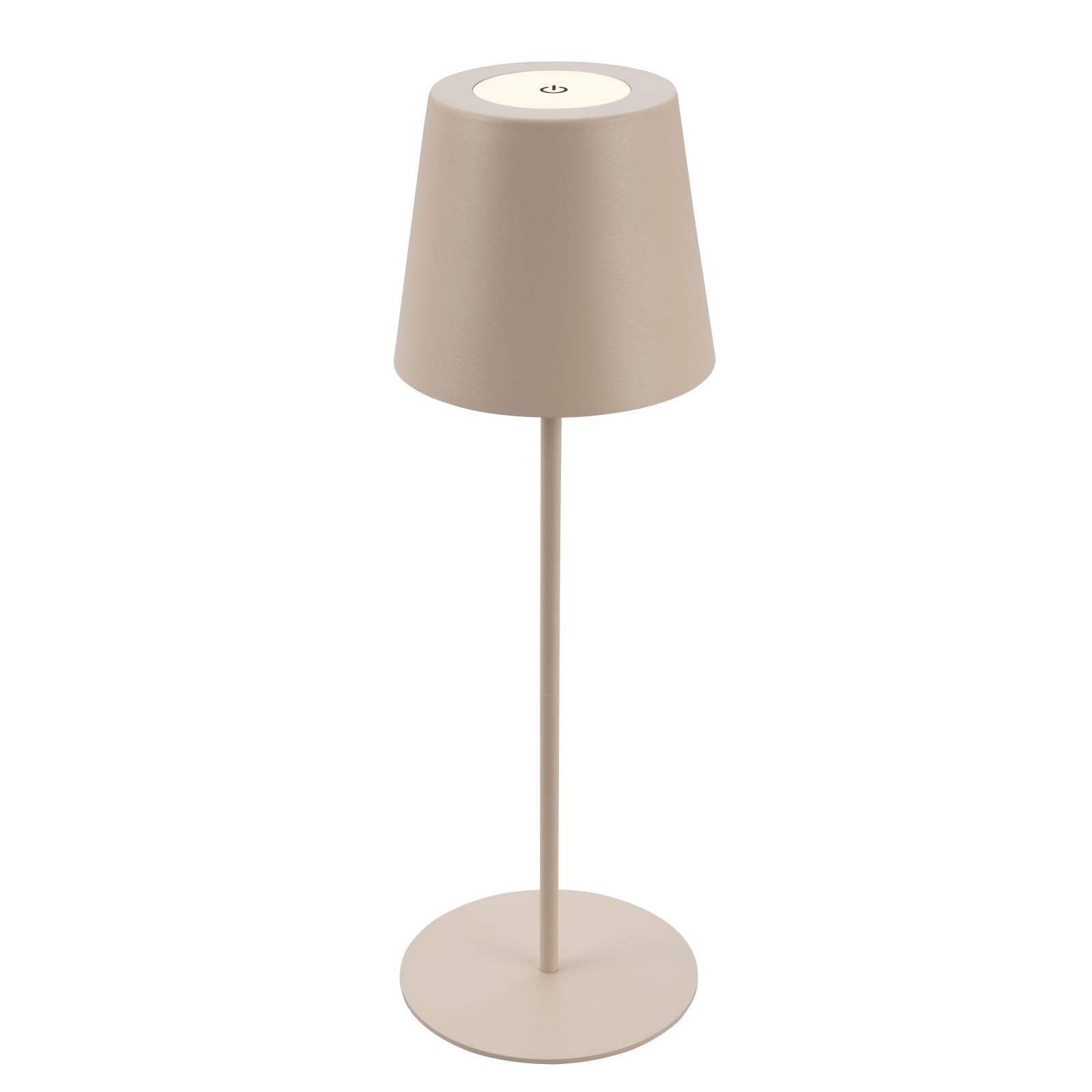 BRILONER 7508011 - LED bezvadu galda lampa ar dimmeri un skārienvadību, 36x10,5 cm, bēša