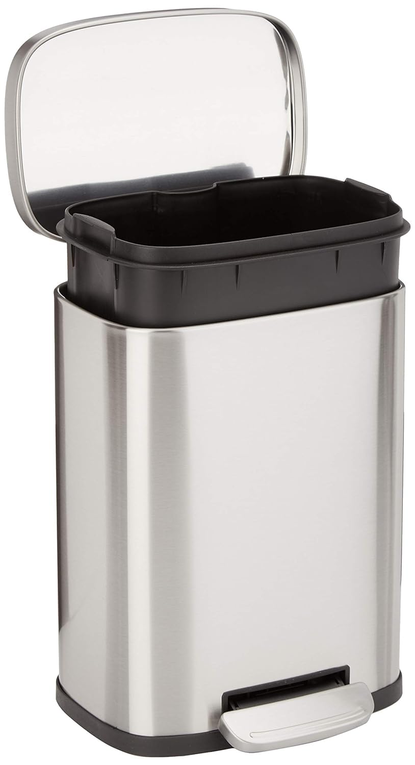 Amazon Basics GF43005L  Soft-Close - atkritumu tvertne vannasistabai un mazām telpām, 5L