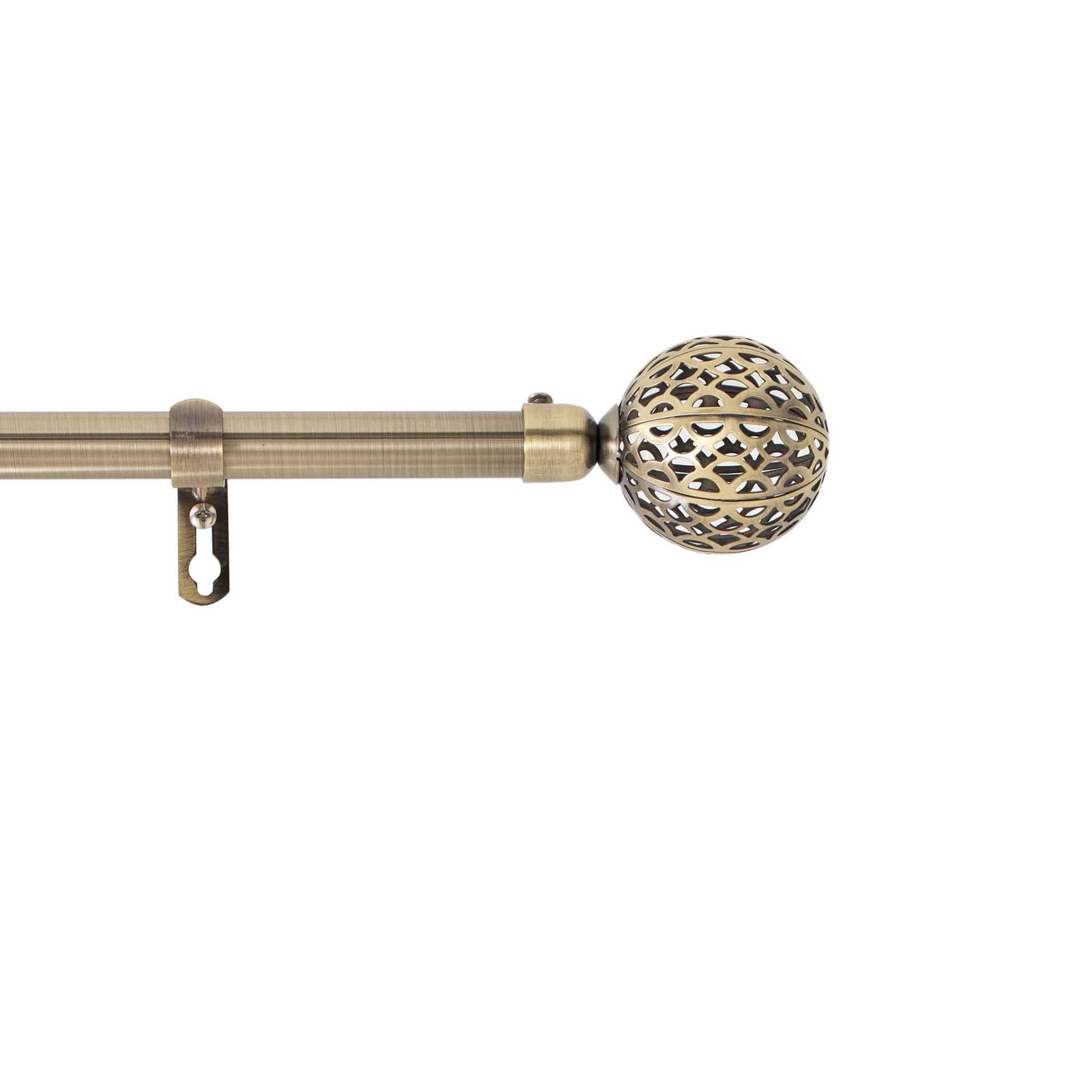 Douceur 1900289 - Trīsējas aizkaru stanga misiņa krāsā, no 120 līdz 210 cm