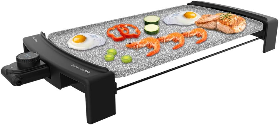 Cecotec Tasty&Grill 3000 RockWater – Elektriskā grila plāksne, 2600 W, RockStone pārklājums, regulējams termostats