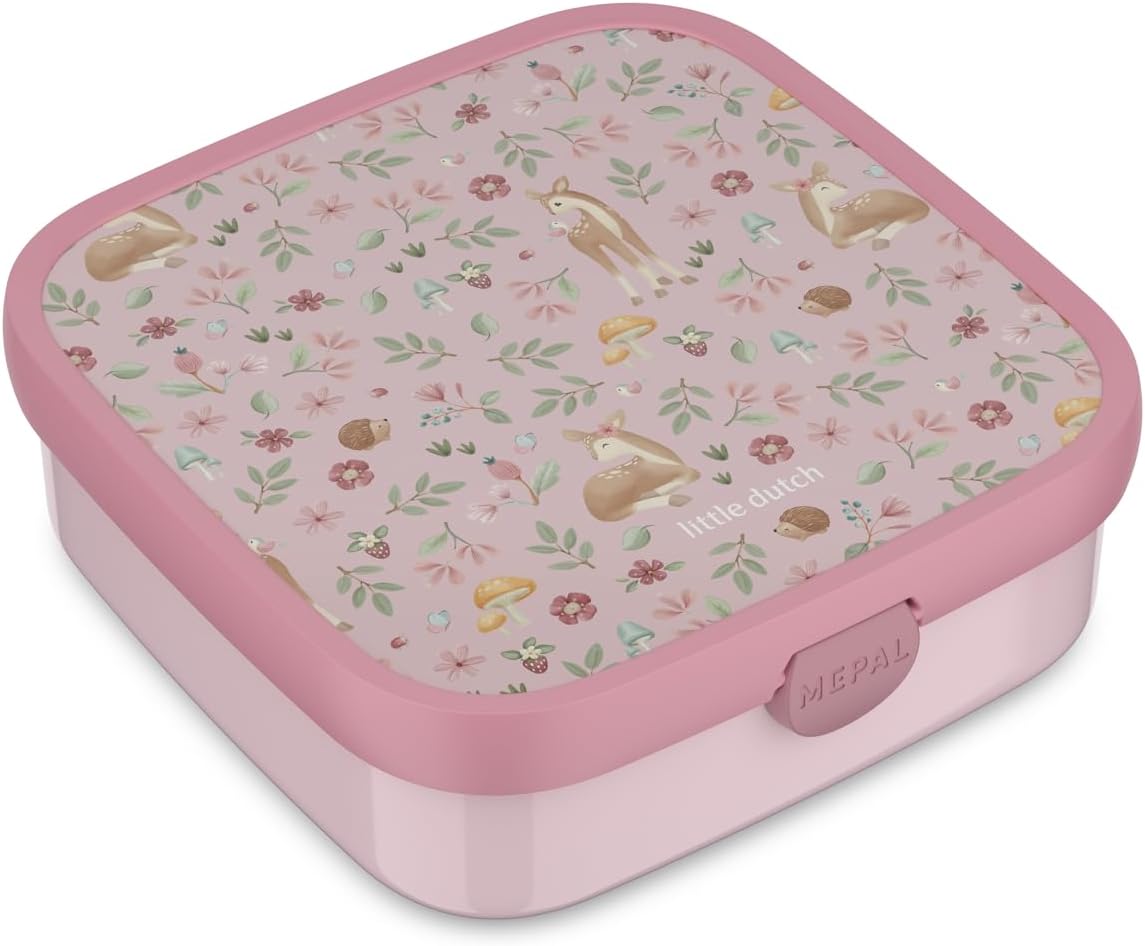 Mepal Campus – Bērnu pusdienu kaste, 1,3 l, Fairy Garden dizains, droša aizdare, rozā
