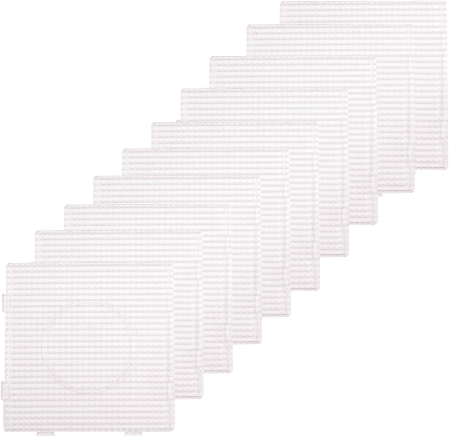 Vaessen Creative Fuse Bead – pērļu dēļu komplekts, 10 gab. , 14,5 x 14,5 cm, piemērota bērnu rokdarbiem, dekorācijām, pikseļu attēliem