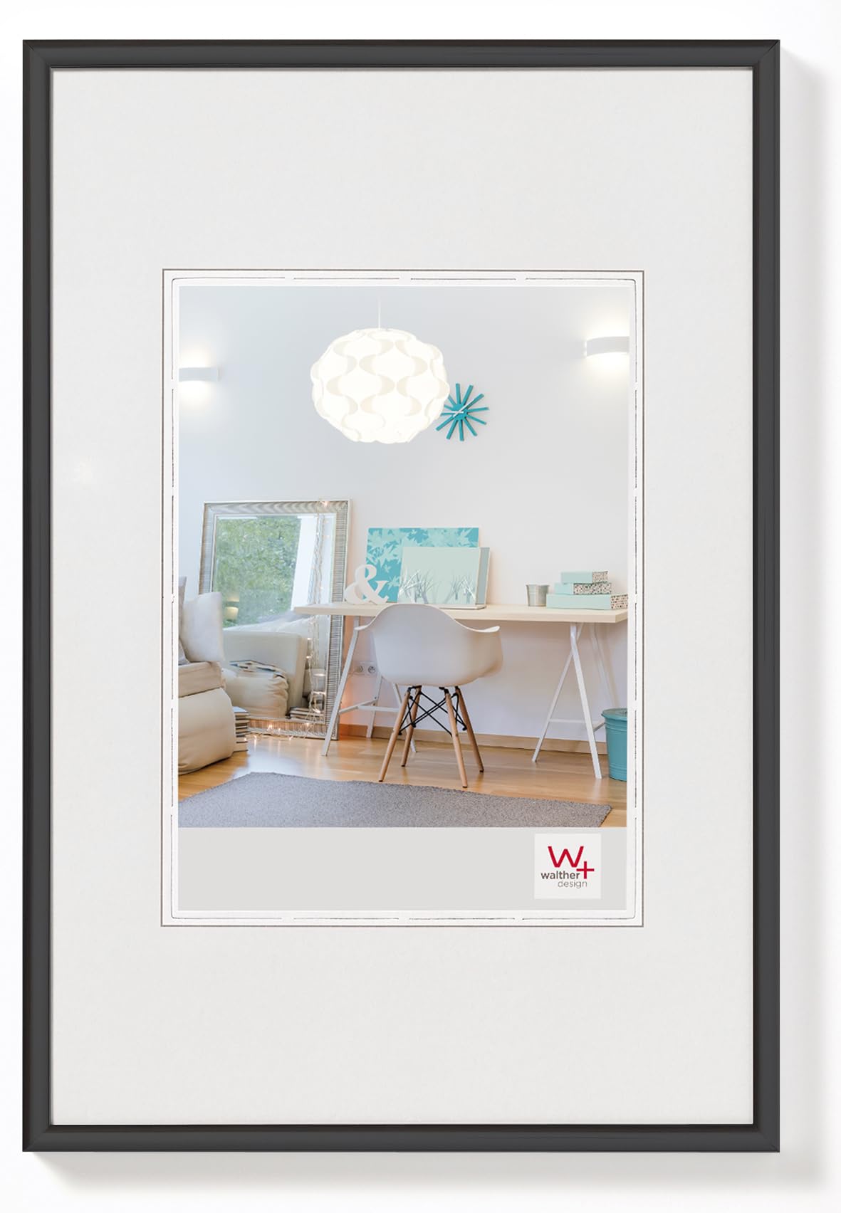 Walther design KV030B - Fotogrāfiju rāmis 20 x 30 cm, New Lifestyle plastmasas rāmis, melns