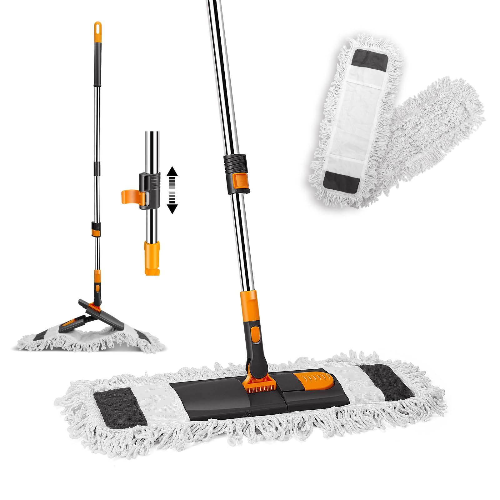Myiosus 3017 - Grīdas tīrīšanas mops ar 2 atjaunojamiem spilventiņiem ( bez roktura), 60cm