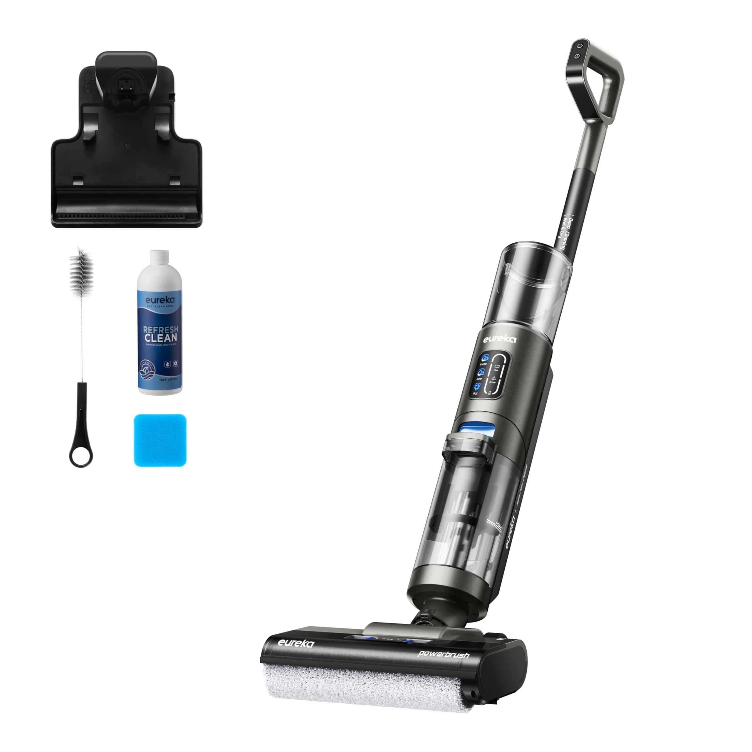 Eureka Rapidwash NEW430 - Bezvadu slapjais un sausais putekļsūcējs ar sūkšanas funkciju, 150W