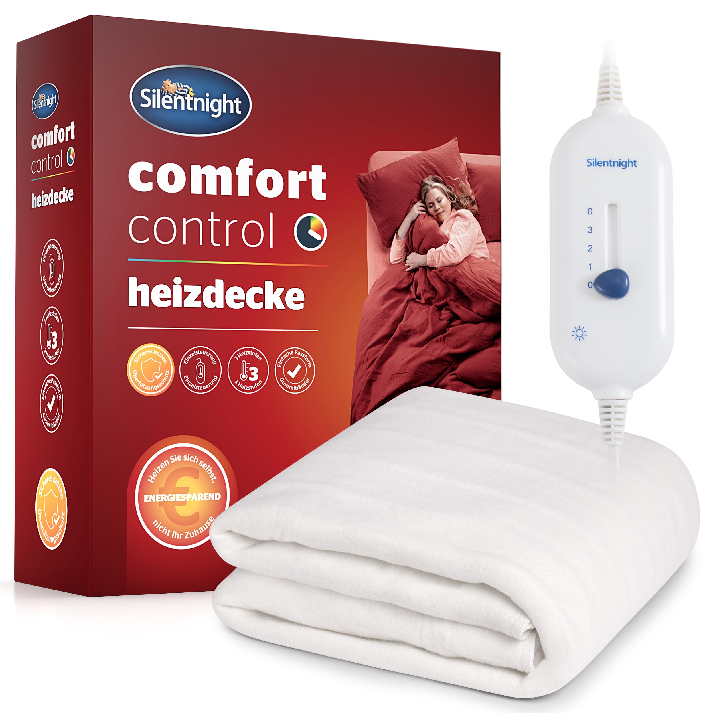 Silentnight Comfort - elektriskā sega ar 3 sildīšanas līmeņiem, 150x80cm