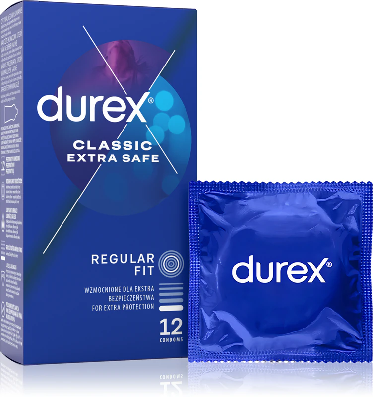 Durex Extra safe – Prezervatīvi, 8 gabali