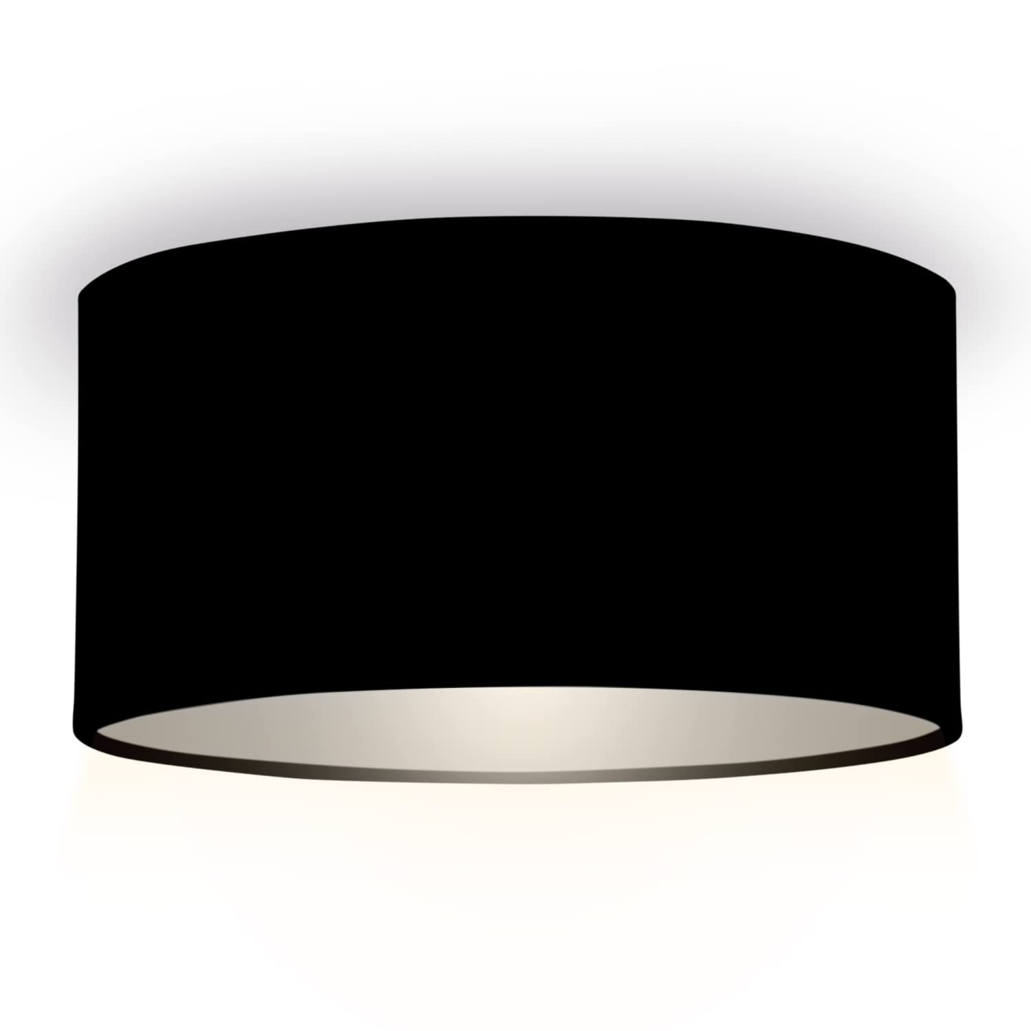 Smartwares - Melna griestu lampa ar tekstila abažūru, 20 cm, piemērota LED, E14, 40 W