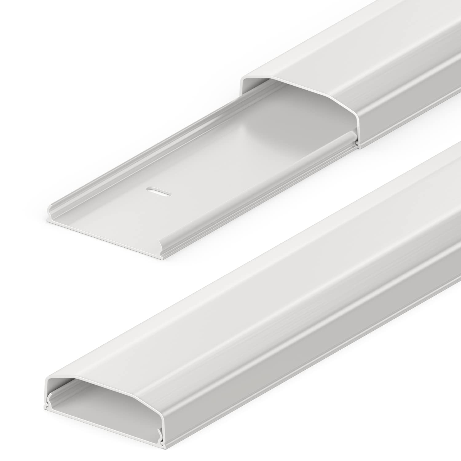 deleyCON MK-W-32- Universālā kabeļu kanāla sistēma, 100cm, balta, elegants dizains