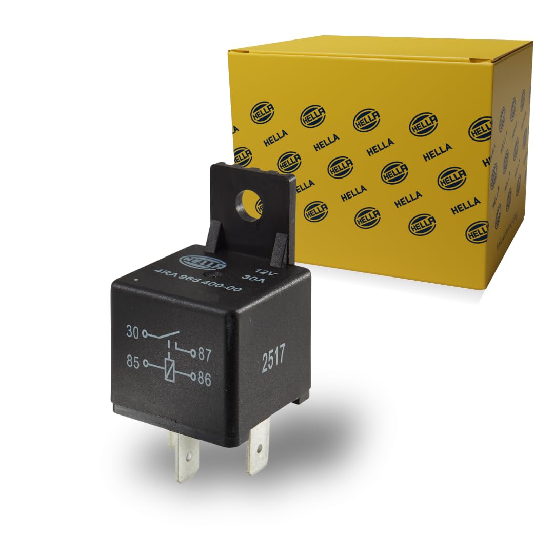 HELLA 4RA 965 400-001 - Minirelejs 12 V, 4 polu, spoles pretestība 90 Ohm, universāls elektroierīču relejs