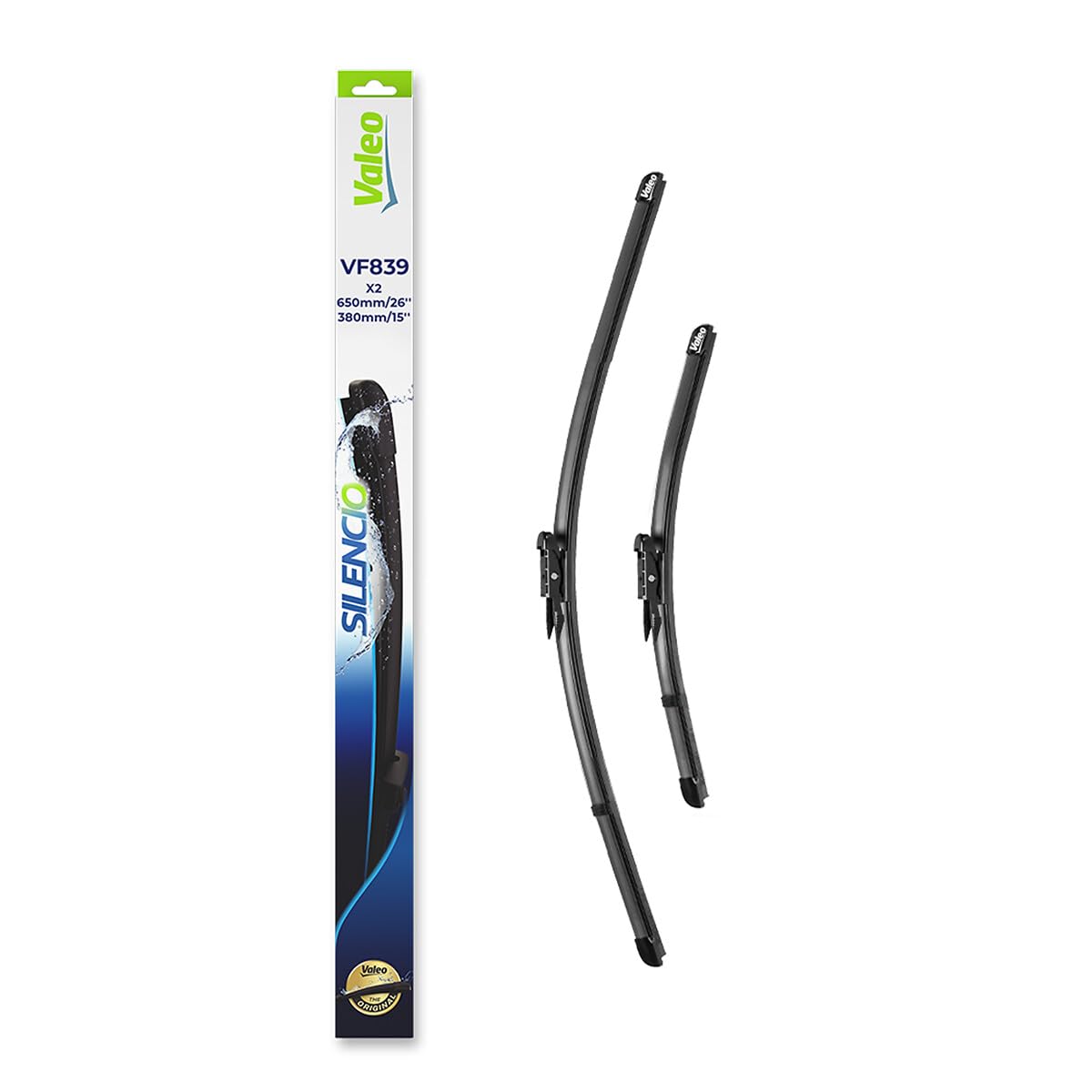Valeo Silencio 577839 - Logu slotiņu komplekts, augstas veiktspējas 650 mm un 380 mm