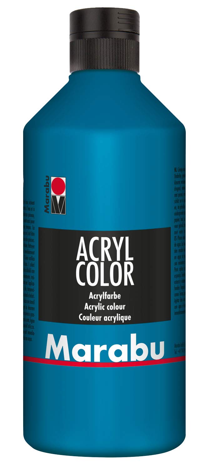 Marabu - Akrila krāsa, ūdens bāzes, ātri žūst, ūdensizturīga, 500 ml