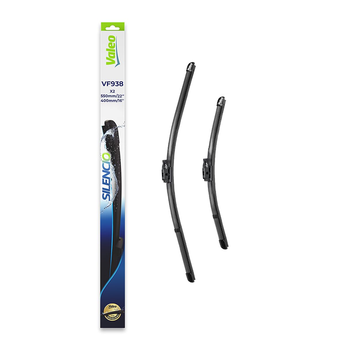 VALEO Silencio VF938 - Logu tīrītāju komplekts, 550mm un 400mm, viegla montāža