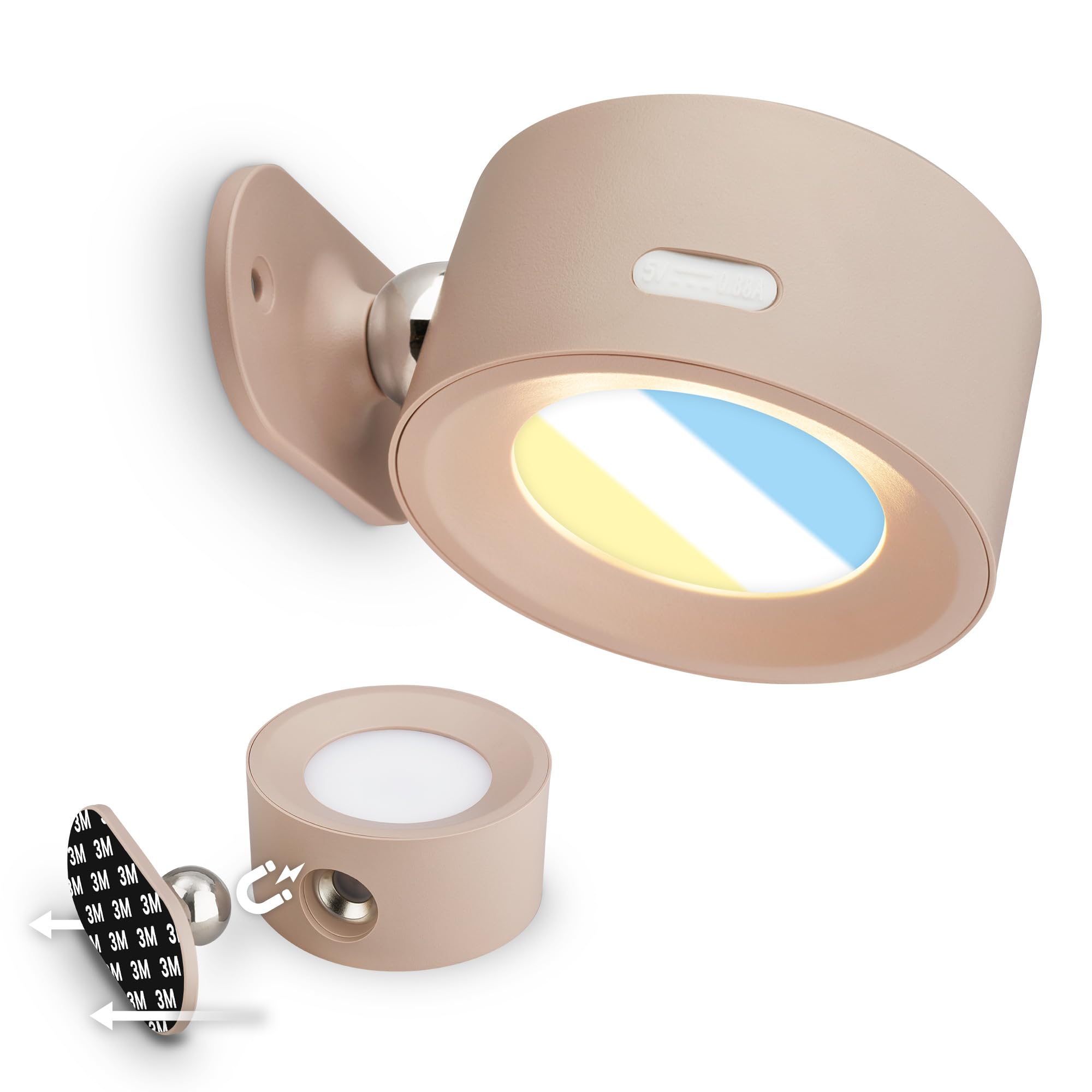 BRILONER 3896011 - LED sienas lampa bez elektrības ar akumulatoru un magnētisku stiprinājumu