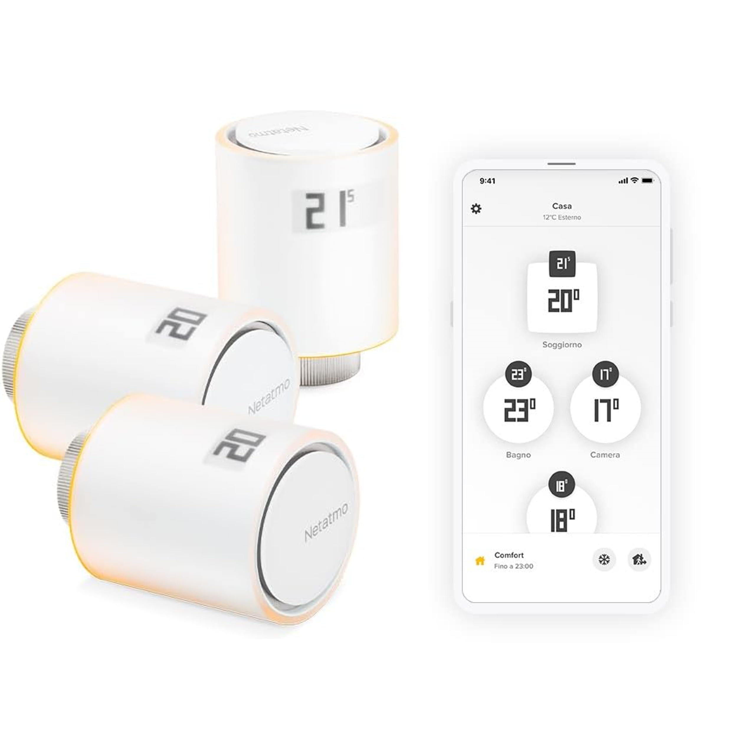 Netatmo 3 - WiFi termostatiskās vārsti, attālā kontrole, enerģijas taupīšana, Alexa un HomeKit saderīgi