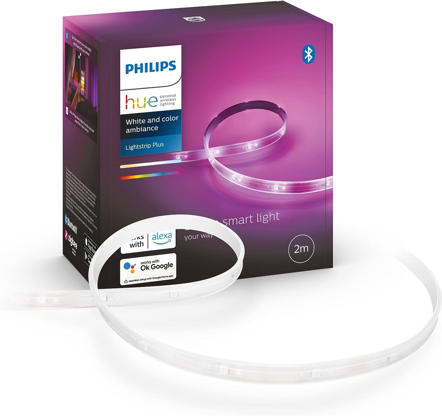 Philips Hue - LED gaismas lente ar regulējamu gaismas spilgtumu un 16 miljoniem krāsu